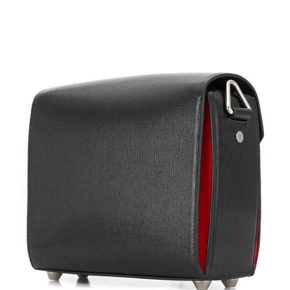 Alexander McQueen- Black Twist-lock Fastening Shoulder Bag - Picture 3 of 15